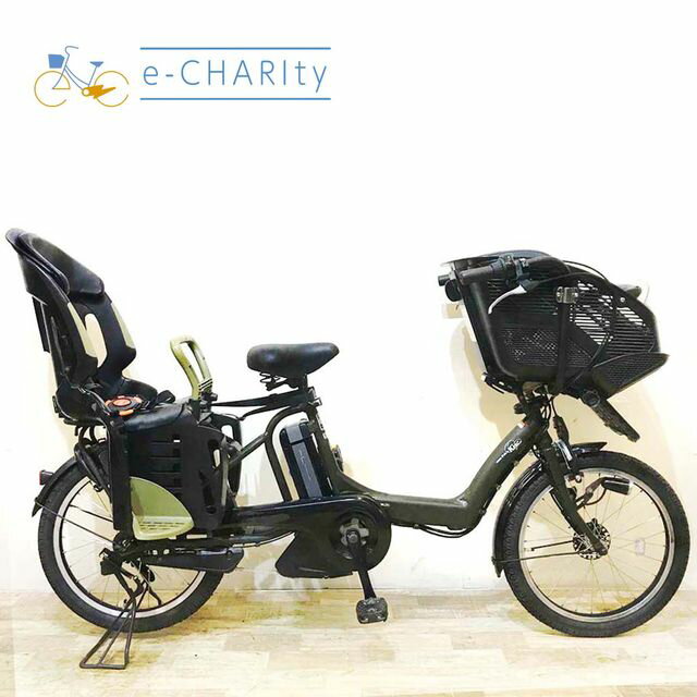 【8日間限定★3000円OFFクーポン配布】【中古】 電動自転車 子ども乗せ 子供乗せ ヤマハ PAS Kiss mini パス キッス ミニ カーキ 20インチ KA038 電動アシスト自転車 【神戸在庫】