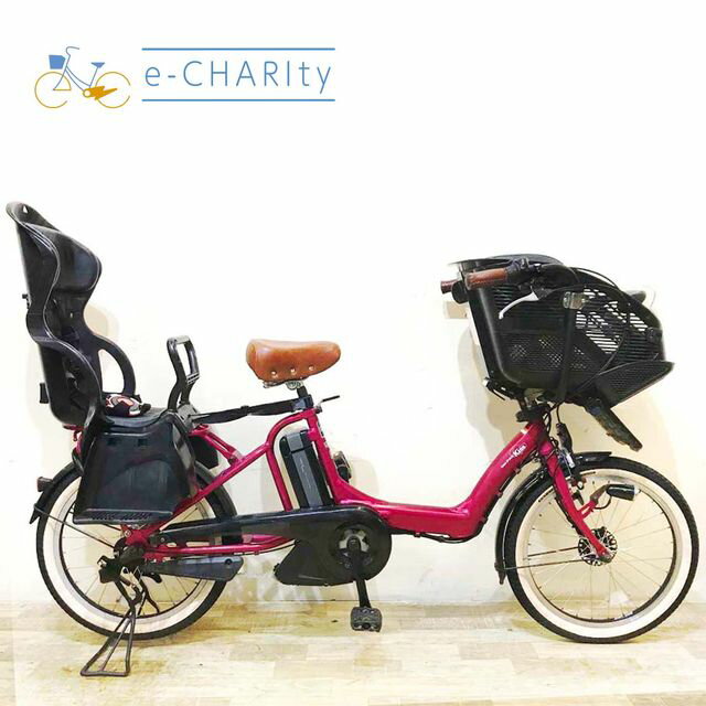 【4日間限定★3000円OFFクーポン配布】【中古】 電動自転車 子ども乗せ 子供乗せ ヤマハ PAS Kiss mini パス キッス ミニ ピンク 20インチ KA059 電動アシスト自転車 【神戸在庫】