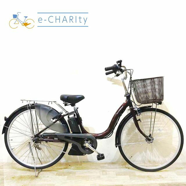 【P10倍★ブラックフライデー限定】【中古】 電動自転車 ママチャリ ヤマハ PAS ナチュラ S ブラウン 26インチ KA071 電動アシスト自転車 【神戸在庫】(4)