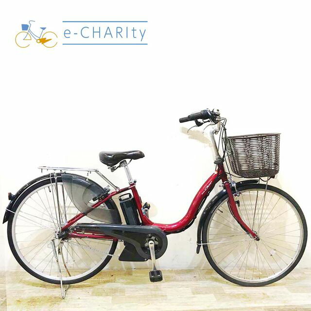 【8日間限定★3000円OFFクーポン配布】【中古】 電動自転車 ママチャリ ヤマハ PAS Cheer パス チア レッド 26インチ KA072 電動アシスト自転車 【神戸在庫】