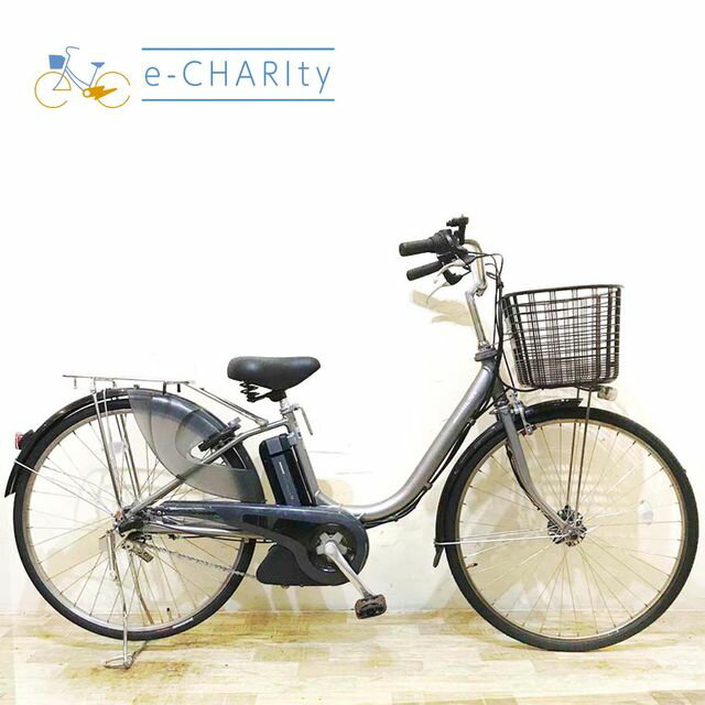 【P10倍★ブラックフライデー限定】【中古】 電動自転車 ママチャリ ヤマハ PAS ナチュラ S シルバー 26インチ KA082 電動アシスト自転車 【神戸在庫】(4)