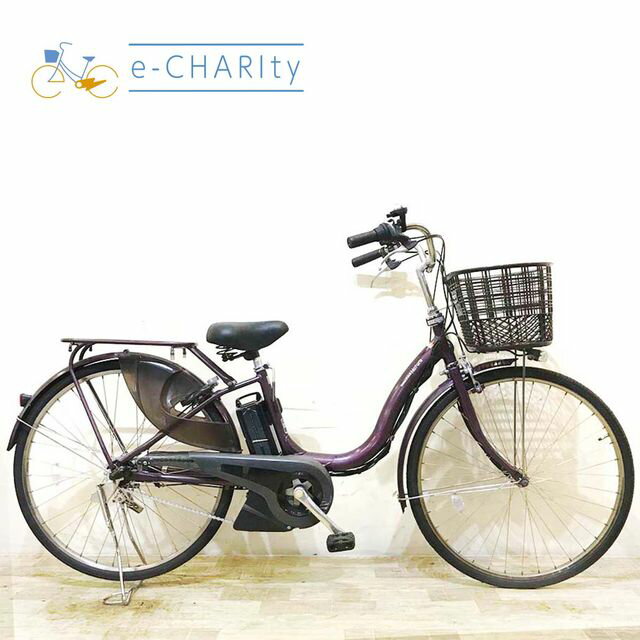 【8日間限定★3000円OFFクーポン配布】【中古】 電動自転車 ママチャリ ヤマハ PAS ナチュラ L DX パープル 26インチ KA102 電動アシスト自転車 【神戸在庫】