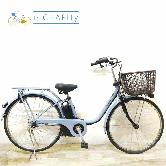 【8日間限定★3000円OFFクーポン配布】【中古】 電動自転車 ママチャリ パナソニック ビビ スタイル ブルー 26インチ KA116 電動アシスト自転車 【神戸在庫】