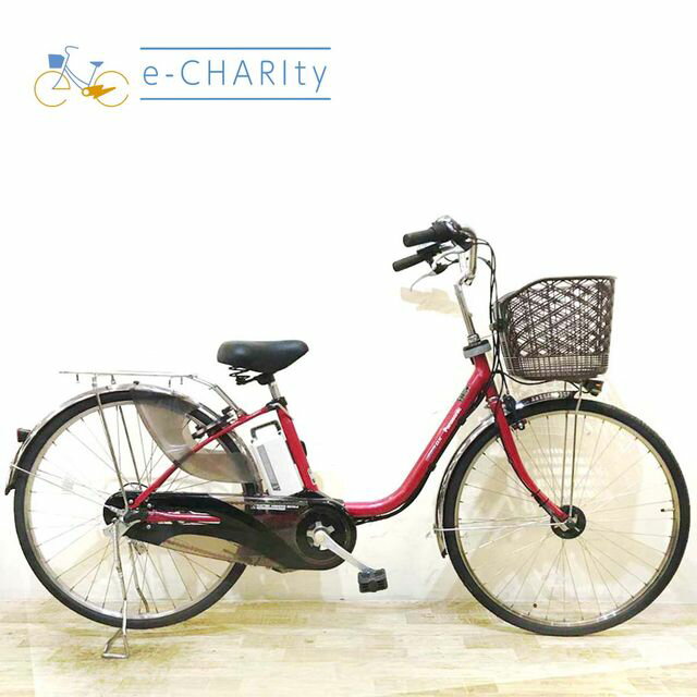 【P10倍★スーパーセール限定】【中古】 電動自転車 ママチャリ パナソニック ビビ DX レッド  ...