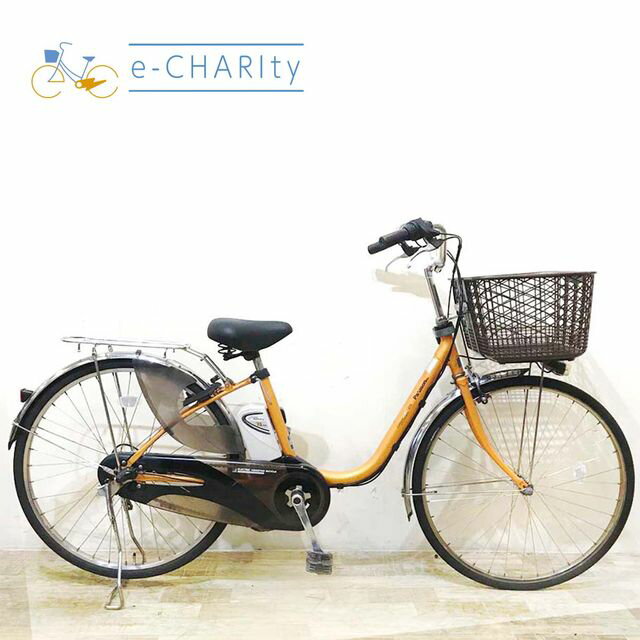 【P10倍★スーパーセール限定】【中古】 電動自転車 ママチャリ パナソニック ビビ DX オレンジ ...