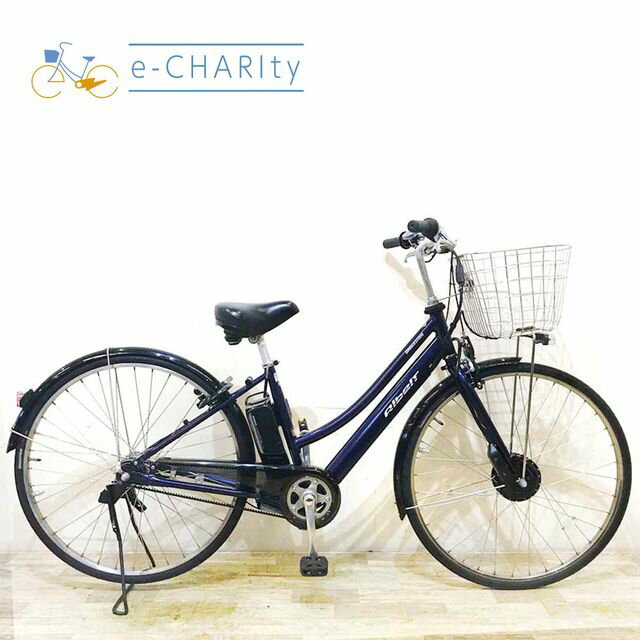 【P10倍★大感謝祭限定】【中古】 電動自転車 シティ ブリヂストン アルベルト e ネイビー 27インチ KB090 電動アシスト自転車 【神戸在庫】