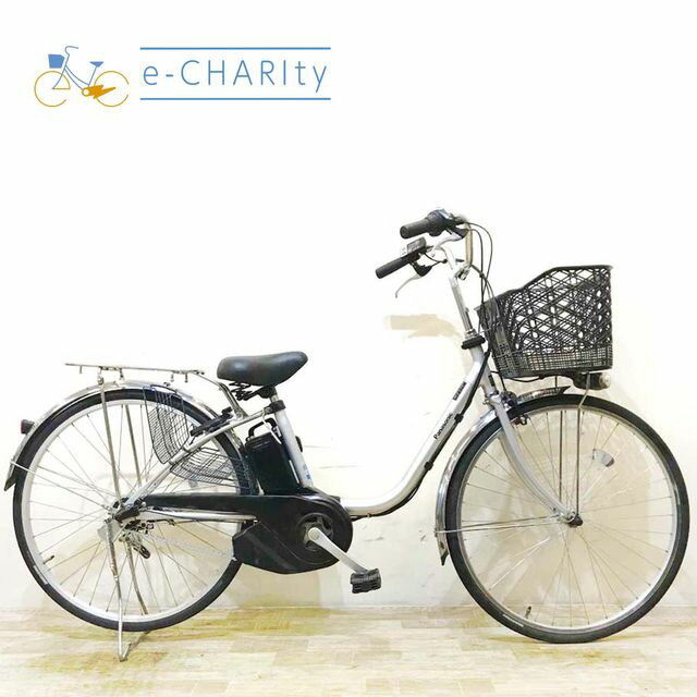 【中古】 電動自転車 ママチャリ パナソニック ビビ SX シルバー 26インチ KC068 電動アシスト自転車 【神戸在庫】