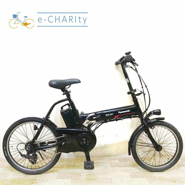 【楽天マラソン★クーポン配布中】【中古】 電動自転車 小径車 折りたたみ パナソニック オフタイム ブラック 前18×後20インチ KC097 電動アシスト自転車 【神戸在庫】