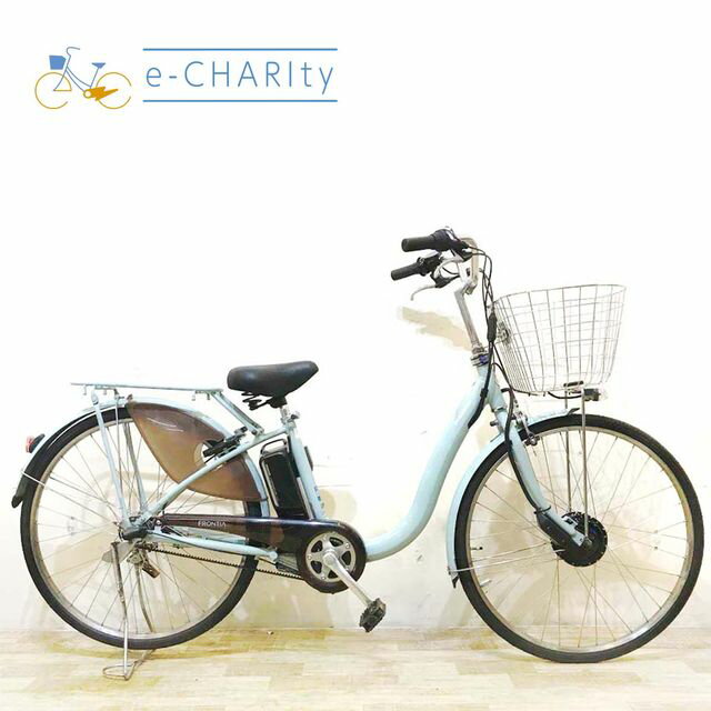 【楽天マラソン★クーポン配布中】【中古】 電動自転車 ママチャリ ブリヂストン フロンティア DX ミント 26インチ KD004 電動アシスト自転車 【神戸在庫】