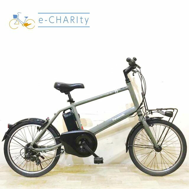 【楽天マラソン★クーポン配布中】【中古】 電動自転車 小径車 パナソニック ベロスター ミニ カーキ 20インチ KD012 電動アシスト自転車 【神戸在庫】