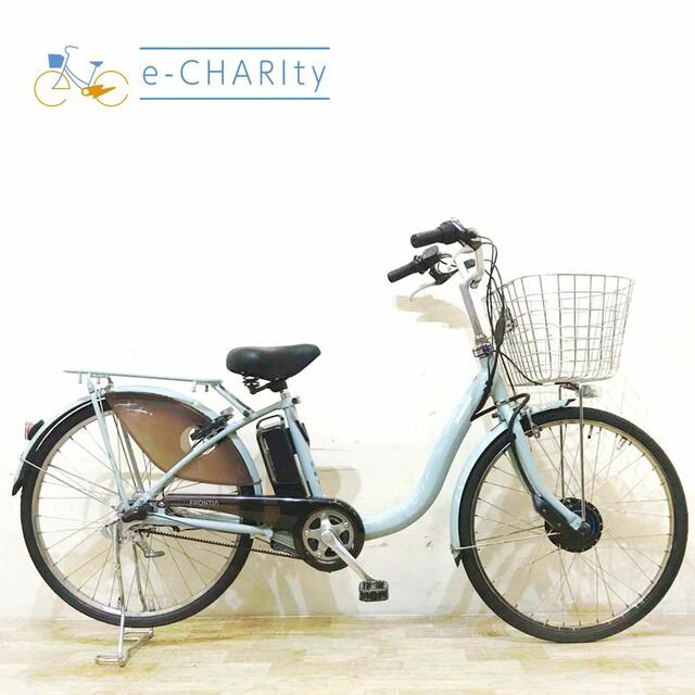 【楽天マラソン★クーポン配布中】【中古】 電動自転車 ママチャリ ブリヂストン フロンティア R ミント 24インチ KD018 電動アシスト自転車 【神戸在庫】