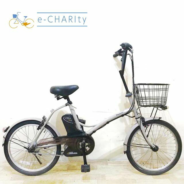 【中古】 電動自転車 小径車 パナソニック シュガードロップ グレー 20インチ KD023 電動アシスト自転車 【神戸在庫】