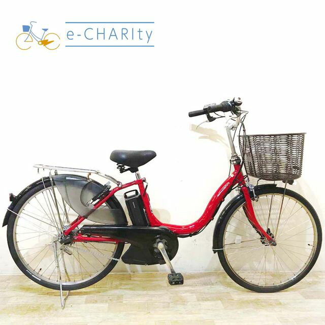 【楽天マラソン★クーポン配布中】【中古】 電動自転車 ママチャリ ヤマハ PAS ナチュラ L レッド 24インチ KD033 電動アシスト自転車 【神戸在庫】