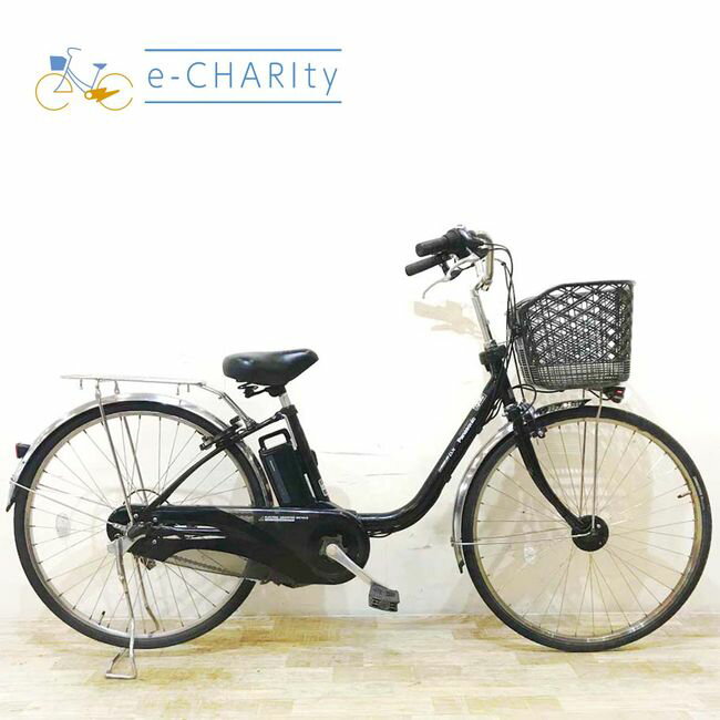 【中古】 電動自転車 ママチャリ パナソニック ビビ DX ブラック 26インチ KD049 電動アシスト自転車 【神戸在庫】