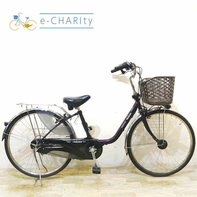 【中古】 電動自転車 ママチャリ パナソニック ビビ DX パープル 26インチ KD100 電動アシスト自転車 【神戸在庫】