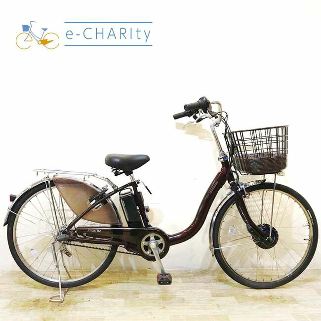 【中古】 電動自転車 ママチャリ ブリヂストン フロンティア ブラウン 24インチ KD117 電動アシスト自転車 【神戸在庫】