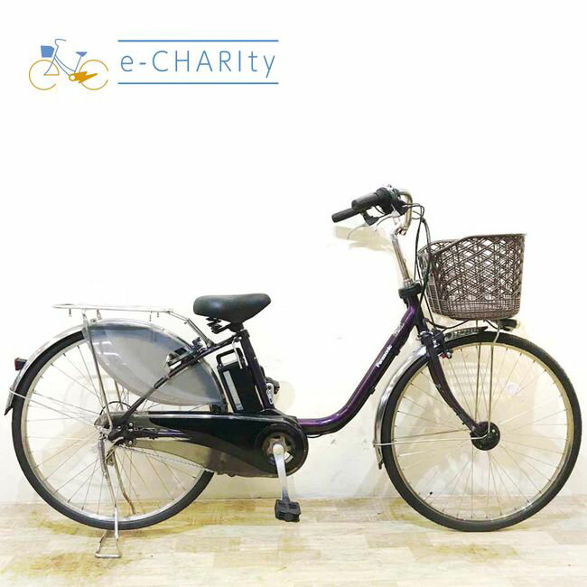 【楽天スーパーセール】【中古】 電動自転車 ママチャリ パナソニック ビビ DX パープル 26インチ KE003 電動アシスト自転車 【神戸在庫】