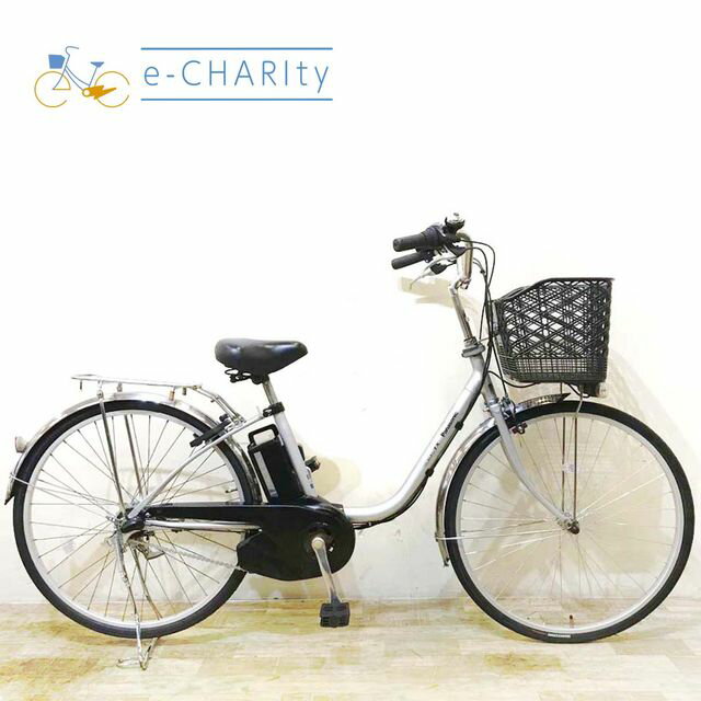 【中古】 電動自転車 ママチャリ パナソニック ビビ TX シルバー 26インチ KE014 電動アシスト自転車 【神戸在庫】