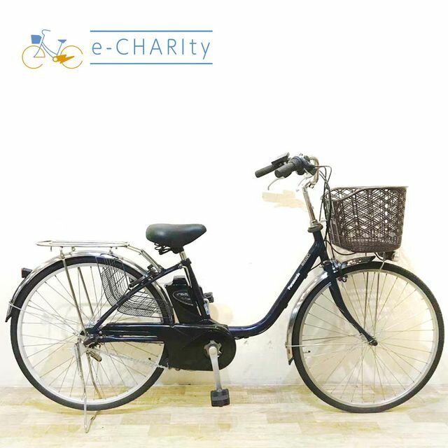 【中古】 電動自転車 ママチャリ パナソニック ビビ TX ネイビー 26インチ KE040 電動アシスト自転車 【神戸在庫】