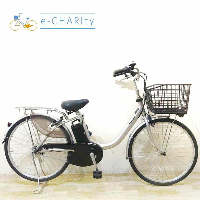【中古】 電動自転車 ママチャリ パナソニック ビビ L シルバー 24インチ KE049 電動アシスト自転車 【神戸在庫】