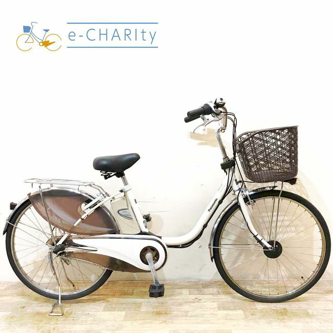 【中古】 電動自転車 ママチャリ パナソニック ビビ DX ホワイト 24インチ KF084 電動ア ...