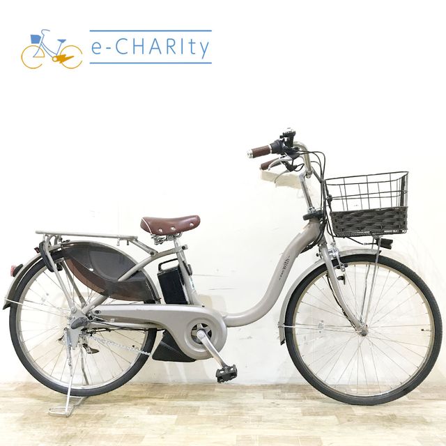 樂天商城 - 【中古】 電動自転車 ママチャリ ヤマハ PAS With DX パス ウィズ DX グレージュ 24インチ KF087 電動アシスト自転車 【神戸在庫】