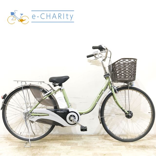 樂天商城 - 【中古】 電動自転車 ママチャリ パナソニック ビビ EX グリーン 26インチ KF100 電動アシスト自転車 【神戸在庫】