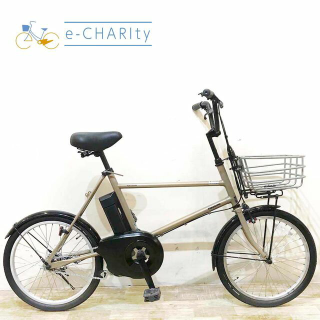 【中古】 電動自転車 小径車 パナソニック エネモービル S ゴールド 20インチ KF108 電動 ...