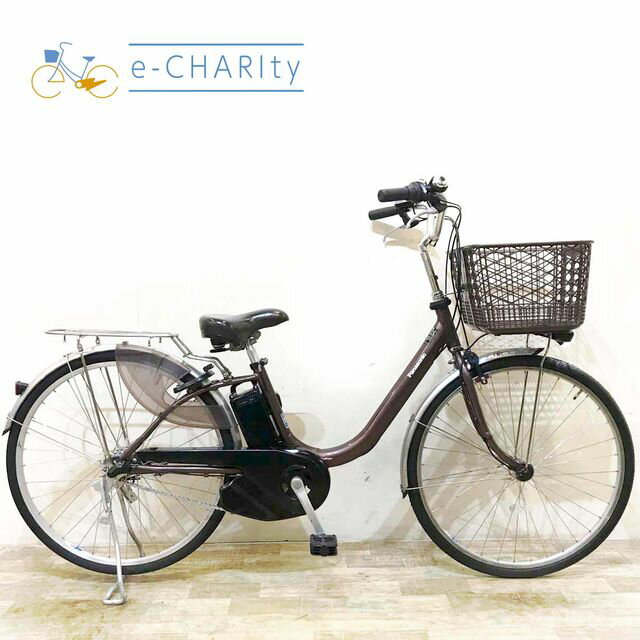 【中古】 電動自転車 ママチャリ パナソニック ビビ L 押し歩き ブラウン 26インチ KF110 ...
