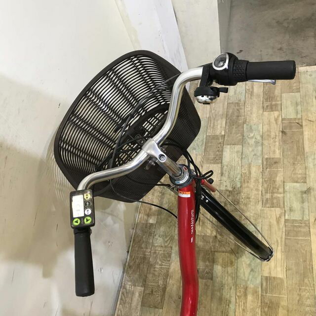 【中古】 電動自転車 ママチャリ ヤマハ PAS ナチュラ M レッド 26インチ KF123 電...