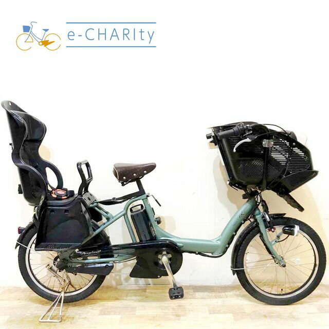 Ｍ５Ｅ電動自転車Ｗ６４Ｄブリジストンアンジェリーノ長生き８アンペア 容量の大きい長生きバッテリーを搭載 走行距離を伸ばした3人乗り(幼児2