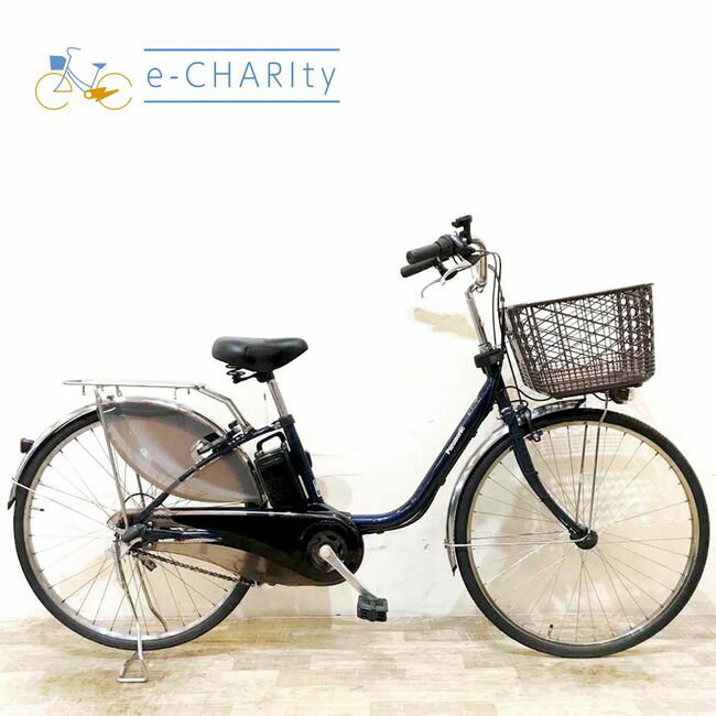 Electric Assisted Bicycles - 【ポイント3倍★お買い物マラソン終盤】【中古】 電動自転車 ママチャリ パナソニック ビビ DX ネイビー 26インチ KG018 電動アシスト自転車 【神戸在庫】