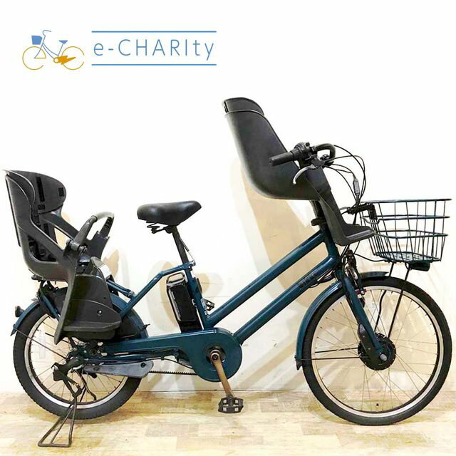 【中古】 電動自転車 子ども乗せ 子供乗せ ブリヂストン ビッケグリ グリーン 24×20インチ KG098 電動アシスト自転車 【神戸在庫】