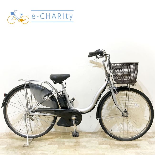 YAMAHA - 【中古】 電動自転車 ママチャリ ヤマハ PAS ナチュラXL スーパー シルバー 26インチ KG114 電動アシスト自転車 【神戸在庫】