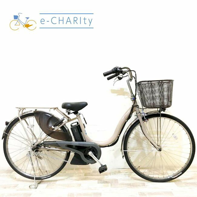 【中古】 電動自転車 ママチャリ ヤマハ PAS ナチュラ ベージュ 26インチ KH005 電動ア ...