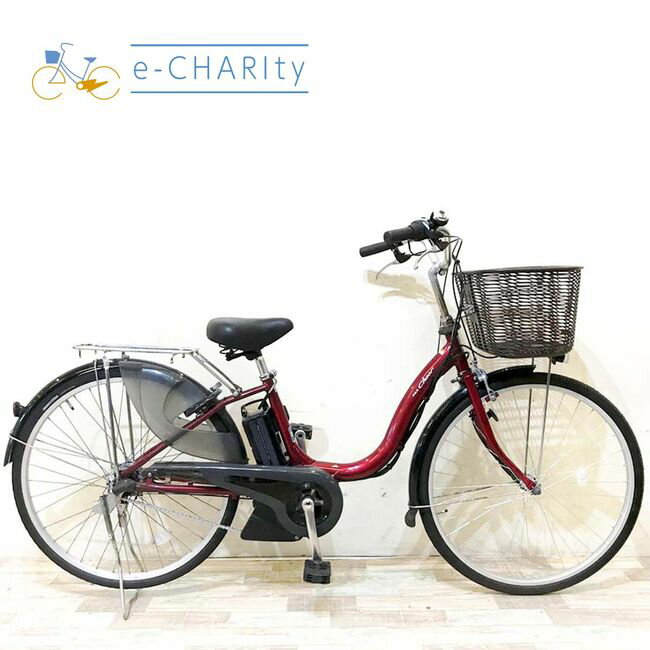 乐天商城 - 【楽天スーパーSALE期間中★ポイント5倍】【中古】 電動自転車 ママチャリ ヤマハ PAS チア レッド 26インチ KH020 電動アシスト自転車 【神戸在庫】