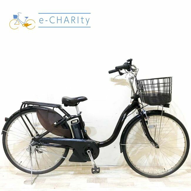 乐天商城 - 【楽天スーパーSALE期間中★ポイント5倍】【中古】 電動自転車 ママチャリ ヤマハ PAS ウィズ ブラウン 26インチ KH022 電動アシスト自転車 【神戸在庫】