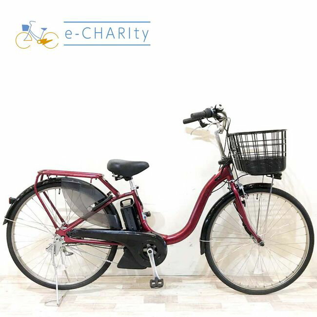 【楽天スーパーSALE期間中★ポイント5倍】【中古】 電動自転車 ママチャリ ヤマハ PAS ウィズ レッド 26インチ KH024 電動アシスト自転車 【神戸在庫】