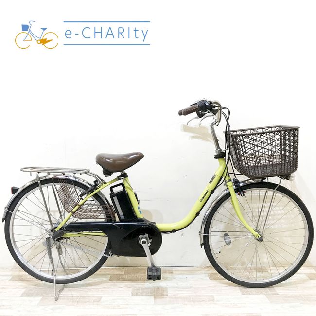 乐天商城 - 【楽天スーパーSALE期間中★ポイント5倍】【中古】 電動自転車 ママチャリ パナソニック ビビTX グリーン 24インチ KH031 電動アシスト自転車 【神戸在庫】