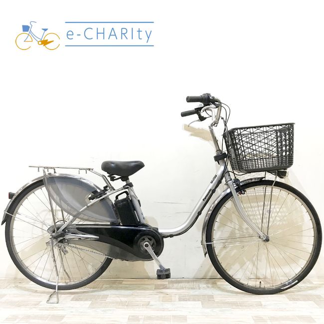 乐天商城 - 【楽天スーパーSALE期間中★ポイント5倍】【中古】 電動自転車 ママチャリ パナソニック ビビDX シルバー 26インチ KH034 電動アシスト自転車 【神戸在庫】
