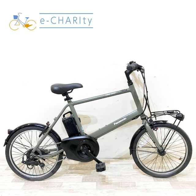 乐天商城 - 【楽天スーパーSALE期間中★ポイント5倍】【中古】 電動自転車 小径車 パナソニック ベロスターミニ カーキ 20インチ KH037 電動アシスト自転車 【神戸在庫】