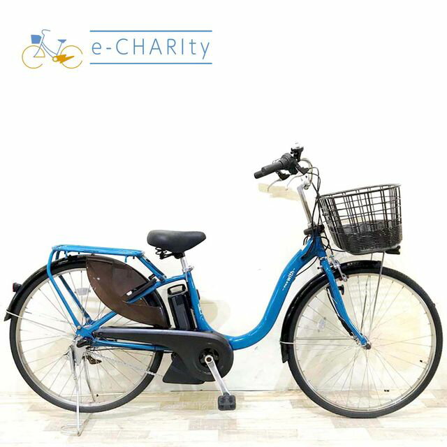 乐天商城 - 【楽天スーパーSALE期間中★ポイント5倍】【中古】 電動自転車 ママチャリ ヤマハ PAS ウィズ ブルー 26インチ KH043 電動アシスト自転車 【神戸在庫】