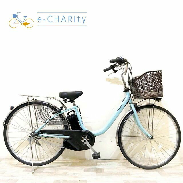 【中古】 電動自転車 ママチャリ パナソニック ビビYX ブルー 26インチ KH053 電動アシスト自転車 【神戸在庫】