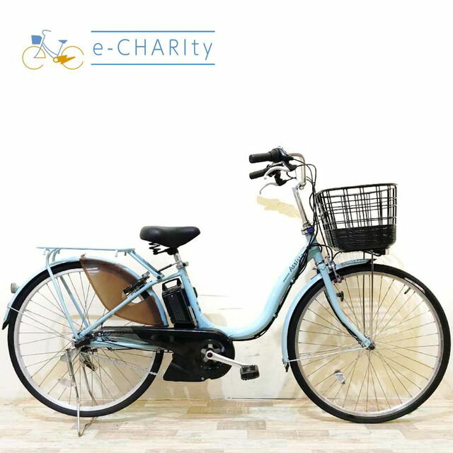 乐天商城 - 【中古】 電動自転車 ママチャリ ブリヂストン アシスタファイン ブルー 26インチ KH059 電動アシスト自転車 【神戸在庫】