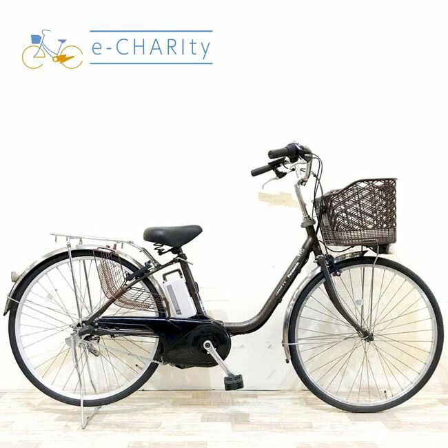 樂天商城 - 【中古】 電動自転車 ママチャリ パナソニック ビビTX ブラウン 26インチ KH082 電動アシスト自転車 【神戸在庫】