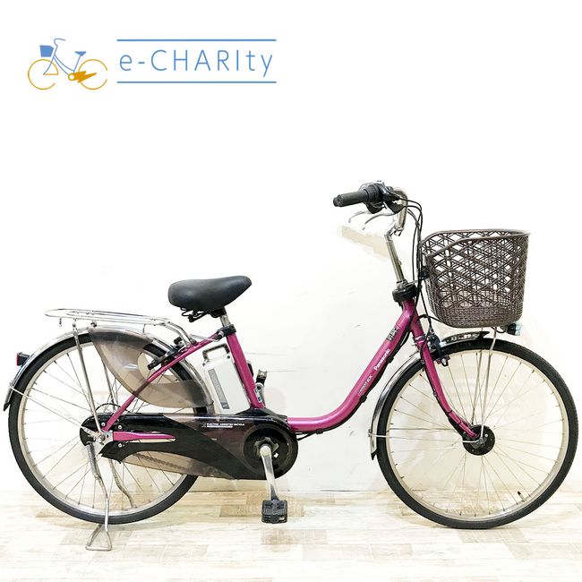 【中古】 電動自転車 ママチャリ パナソニック ビビEX ピンク 24インチ KH111 電動アシスト自転車 【神戸在庫】