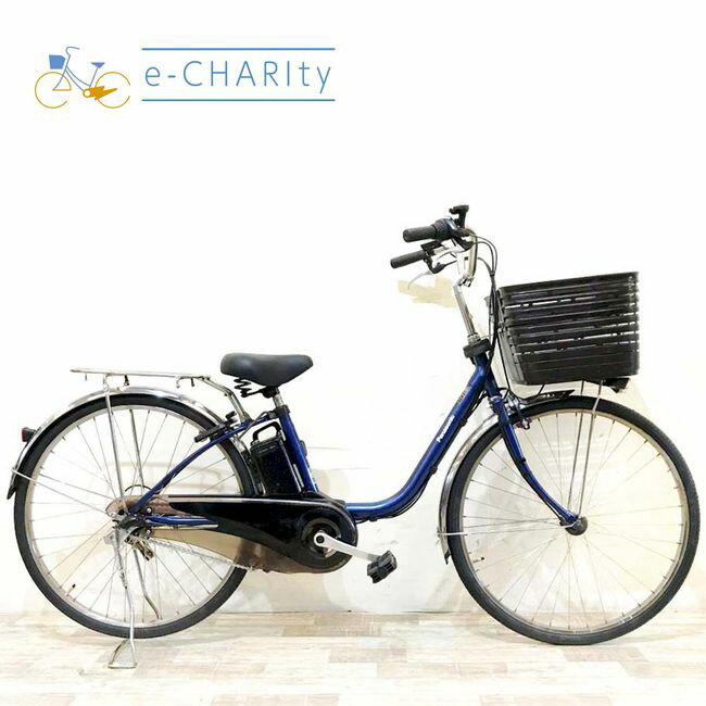 楽天マラソン期間中ポイント10倍 【中古】 電動自転車 ママチャリ パナソニック ビビDX ネイビー 26インチ KH114 電動アシスト自転車 【神戸在庫】