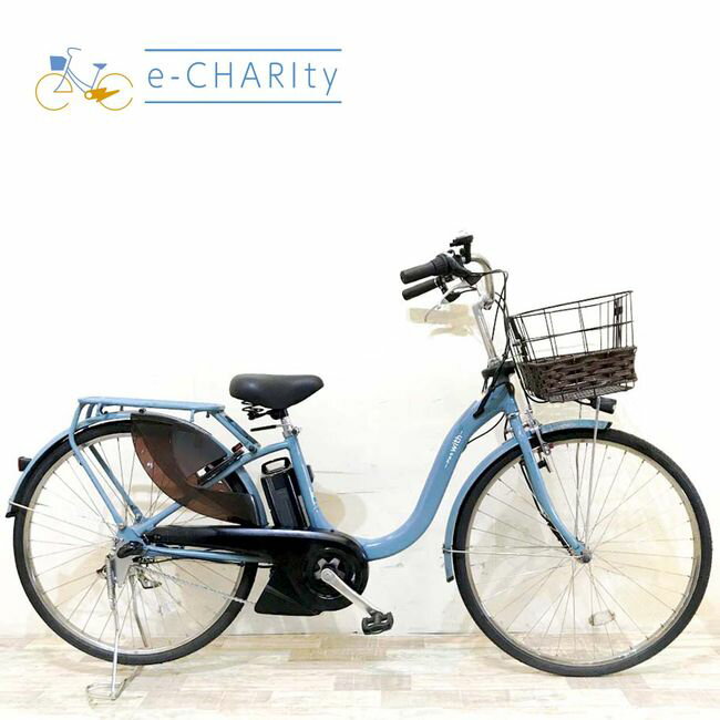 楽天マラソン期間中ポイント10倍 【中古】 電動自転車 ママチャリ ヤマハ PAS ウィズ ブルー 26インチ KH115 電動アシスト自転車 【神戸在庫】