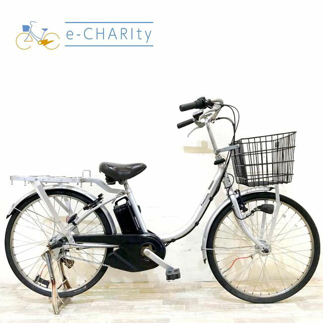 楽天マラソン期間中ポイント10倍 【中古】 電動自転車 業務用 パナソニック パートナーU シルバー 24インチ KH116 電動アシスト自転車 【神戸在庫】