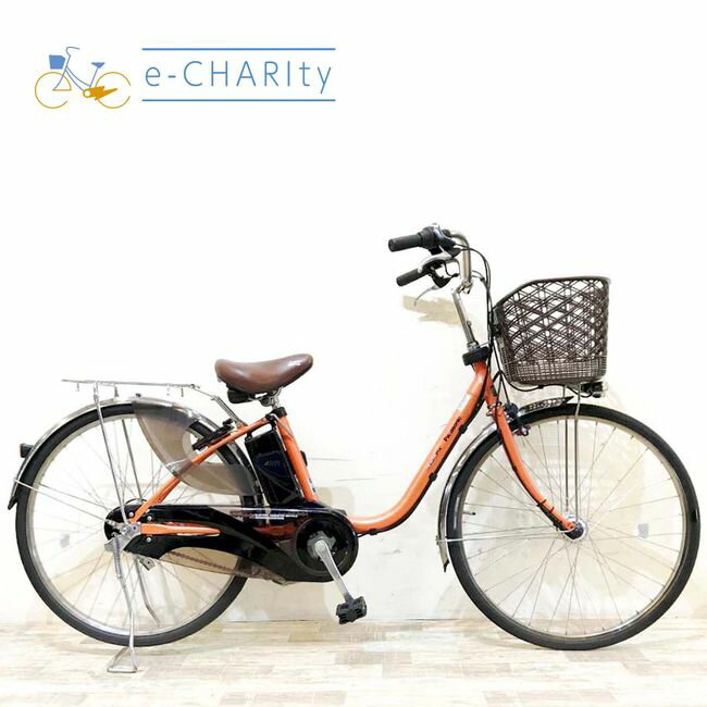楽天マラソン期間中ポイント10倍 【中古】 電動自転車 ママチャリ パナソニック ビビPX オレンジ 26インチ KH119 電動アシスト自転車 【神戸在庫】
